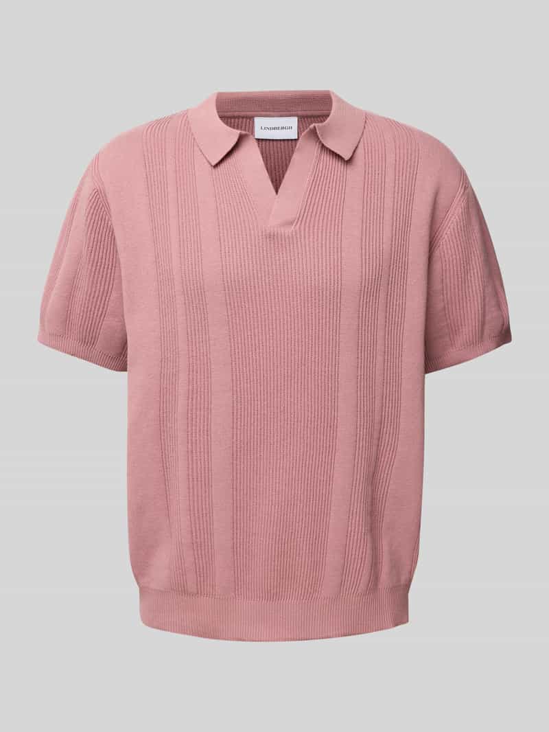 Koszulka polo o kroju oversized z dekoltem w serek