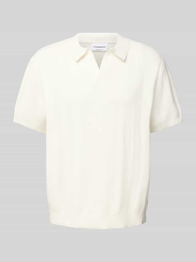 Koszulka polo o kroju oversized z dekoltem w serek