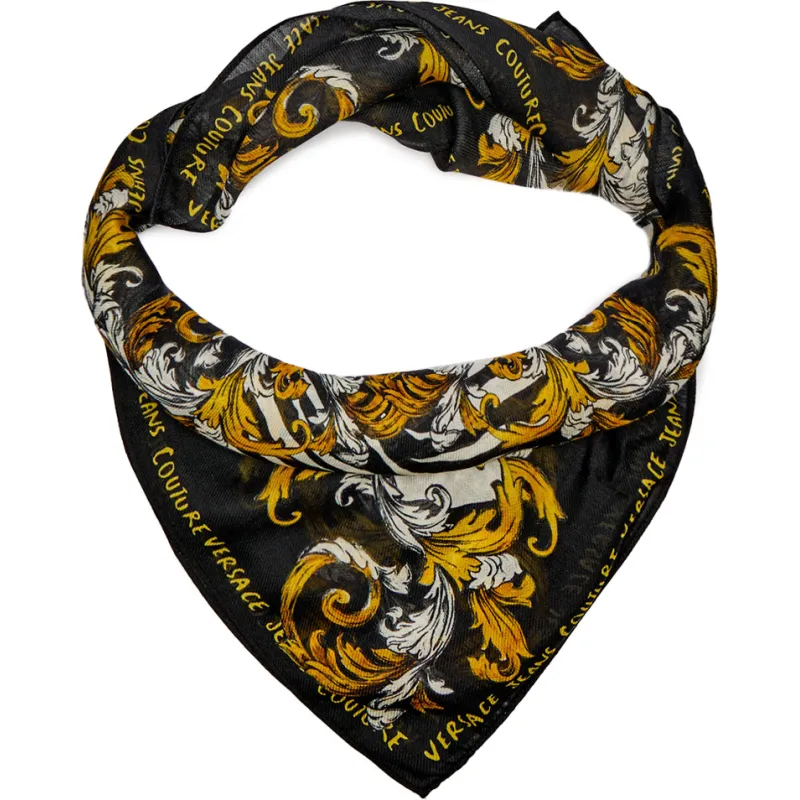 Versace Jeans Couture Wełniana chusta z dodatkiem jedwabiu