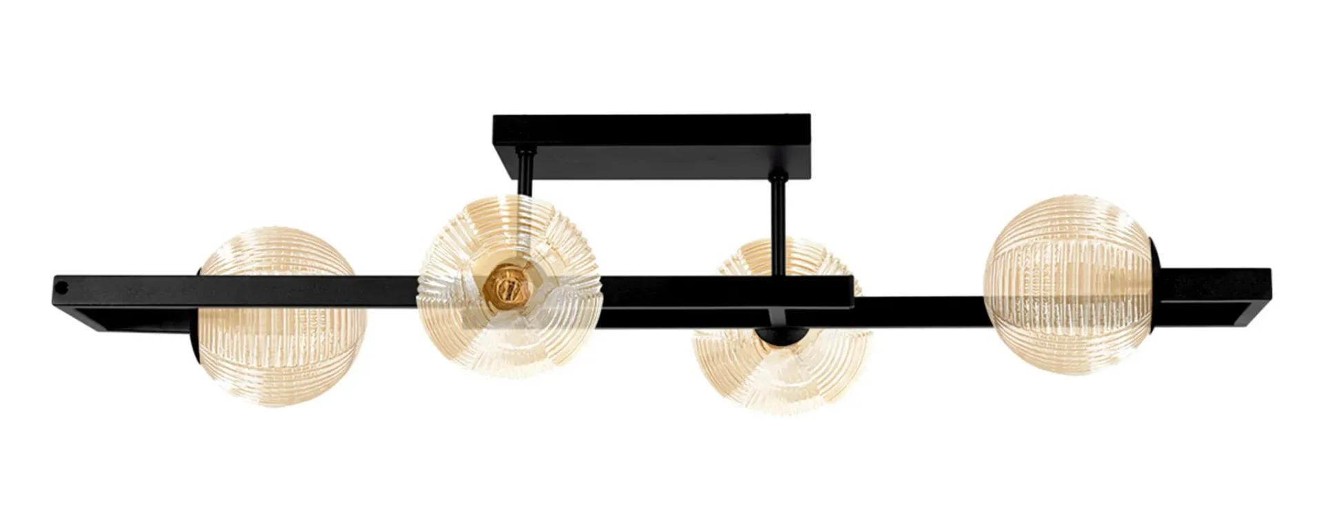 Lampa z czterema kloszami czarno-beżowa E6-R25