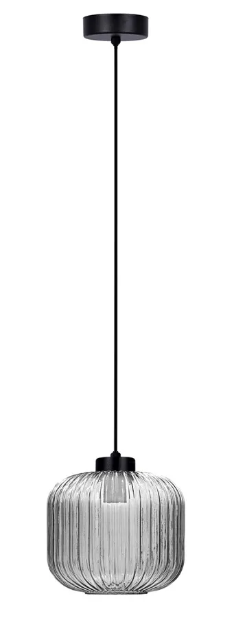 Wisząca lampa czarno-transparentna W0-K32