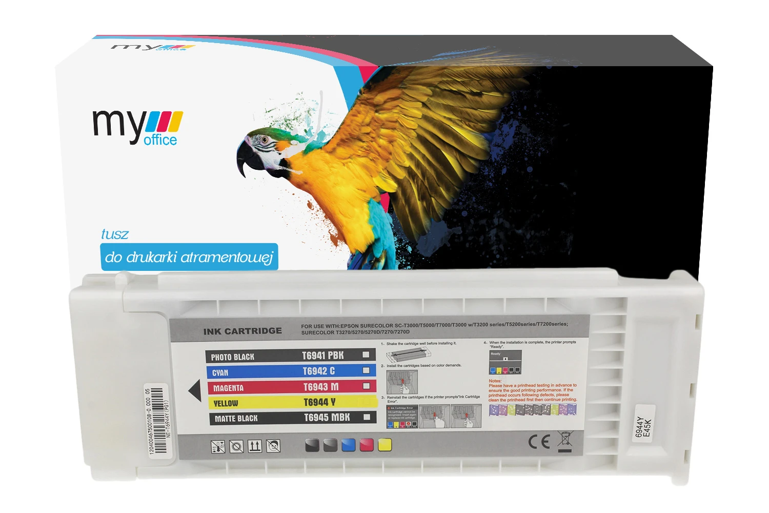 Tusz T6944 Y (C13T694400) do Epson certyfikowany zamiennik marki My Office z dożywotnią gwarancją