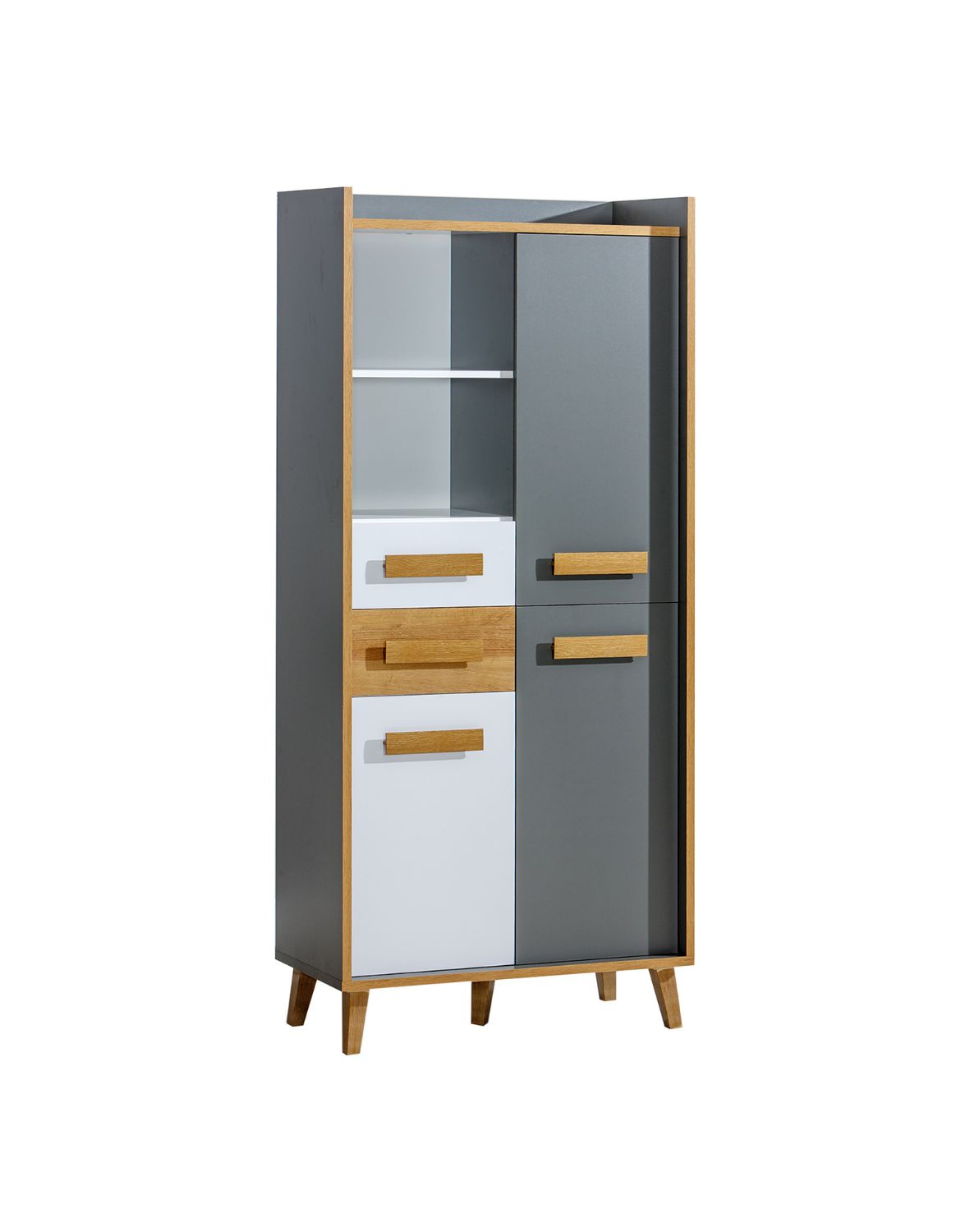 Regał zamykany z szafkami i półkami Werso W3, młodzieżowy