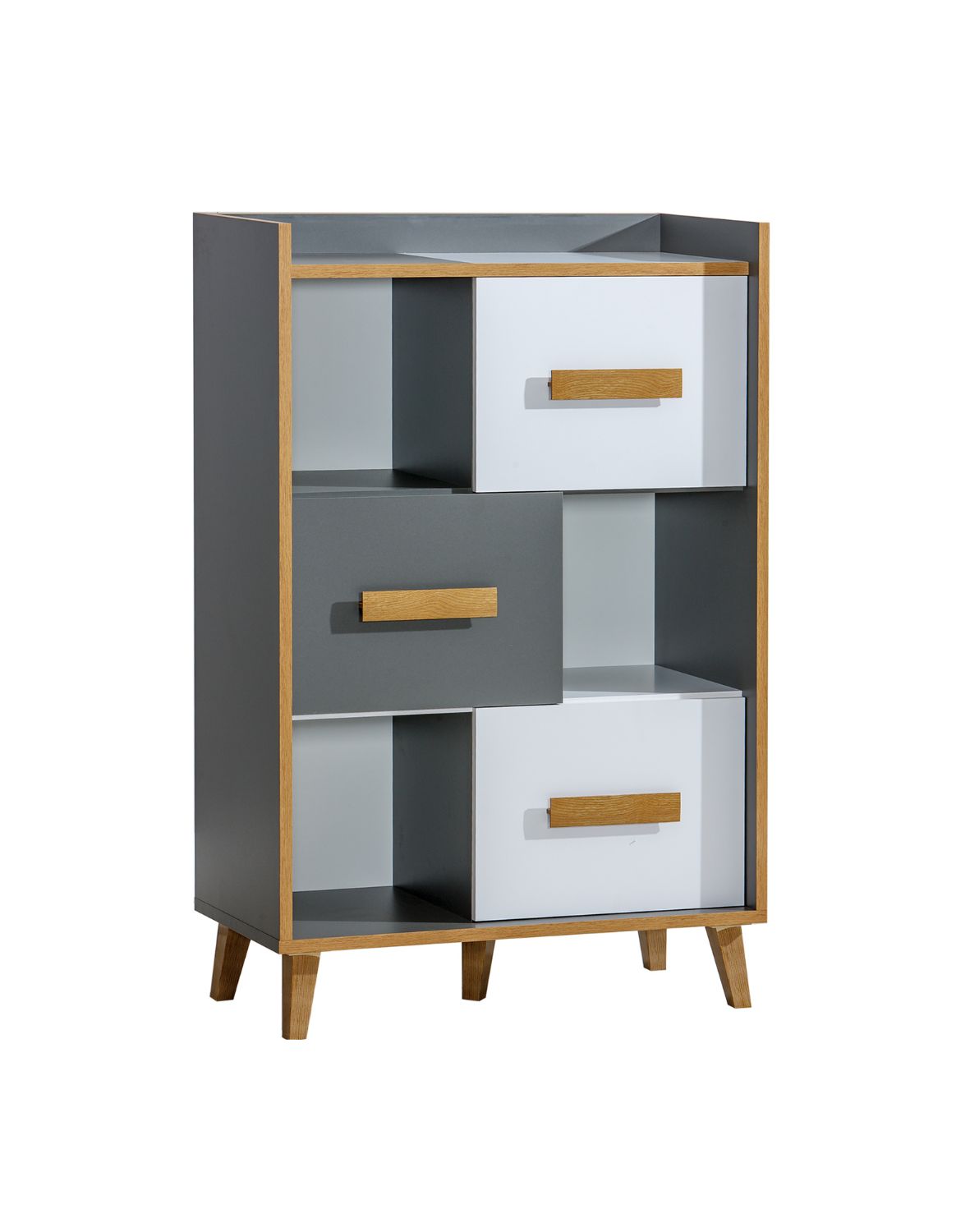 Komoda z szufladami i półkami Werso W5, młodzieżowa