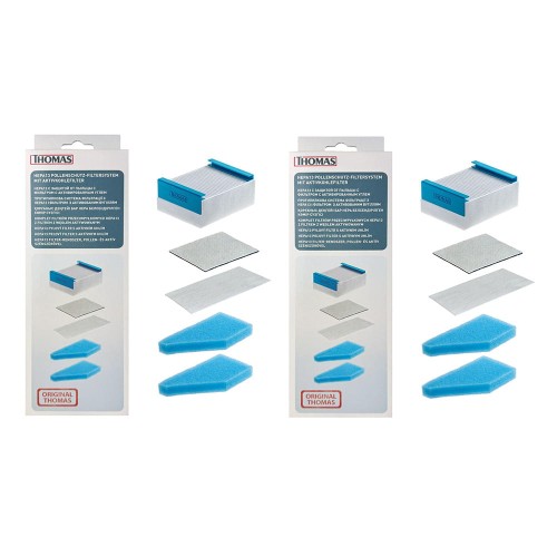 2 opakowania oryginalnych filtrów HEPA13 AQUA+ Thomas 787276 zestaw filtry