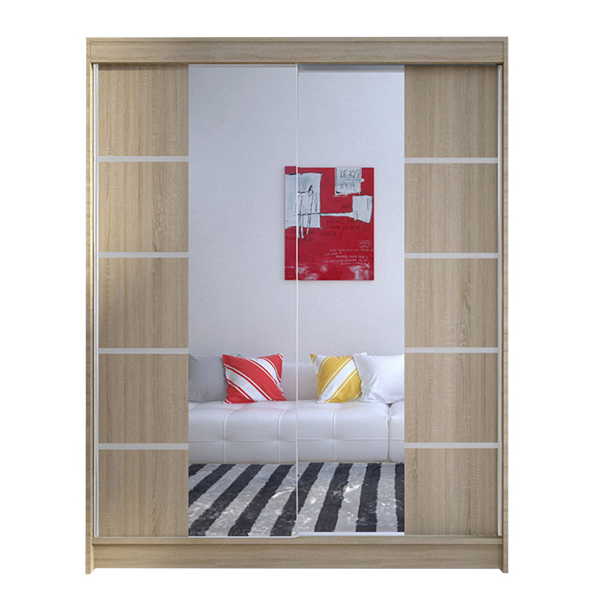 Szafa z drzwiami przesuwnymi Camino V, Dąb Sonoma