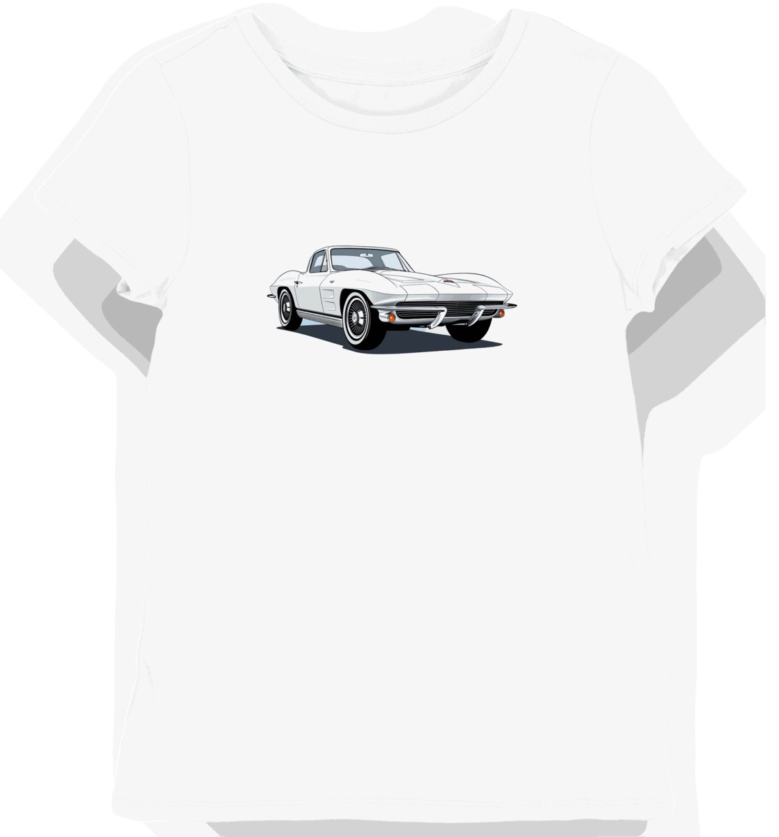 Koszulka damska biała z Klasycznym Modelem Corvette S