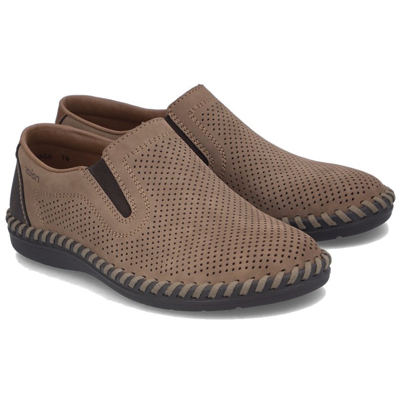 Mokasyny męskie Rieker B2460-25 BROWN 46