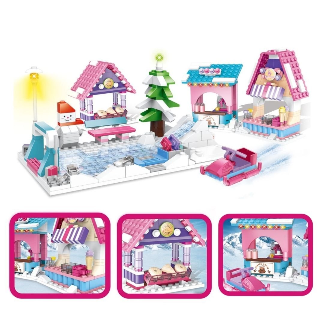 Klocki Bajeczna Zimowa Kraina 497 elementów