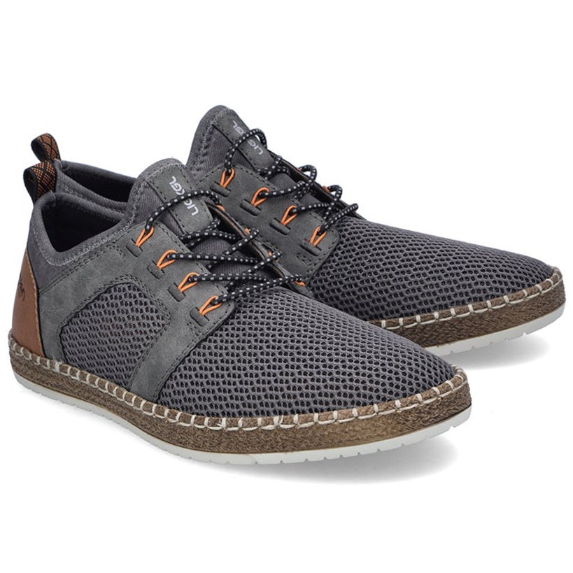 Półbuty męskie Rieker B5252-45 GREY 43