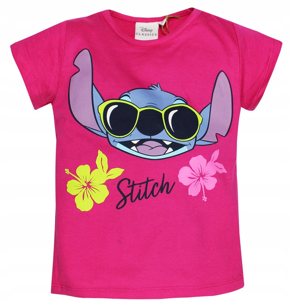 LILO I STITCH BLUZKA DLA DZIEWCZYNKI Z KRÓTKIM RĘKAWEM LATO T-SHIRT 98