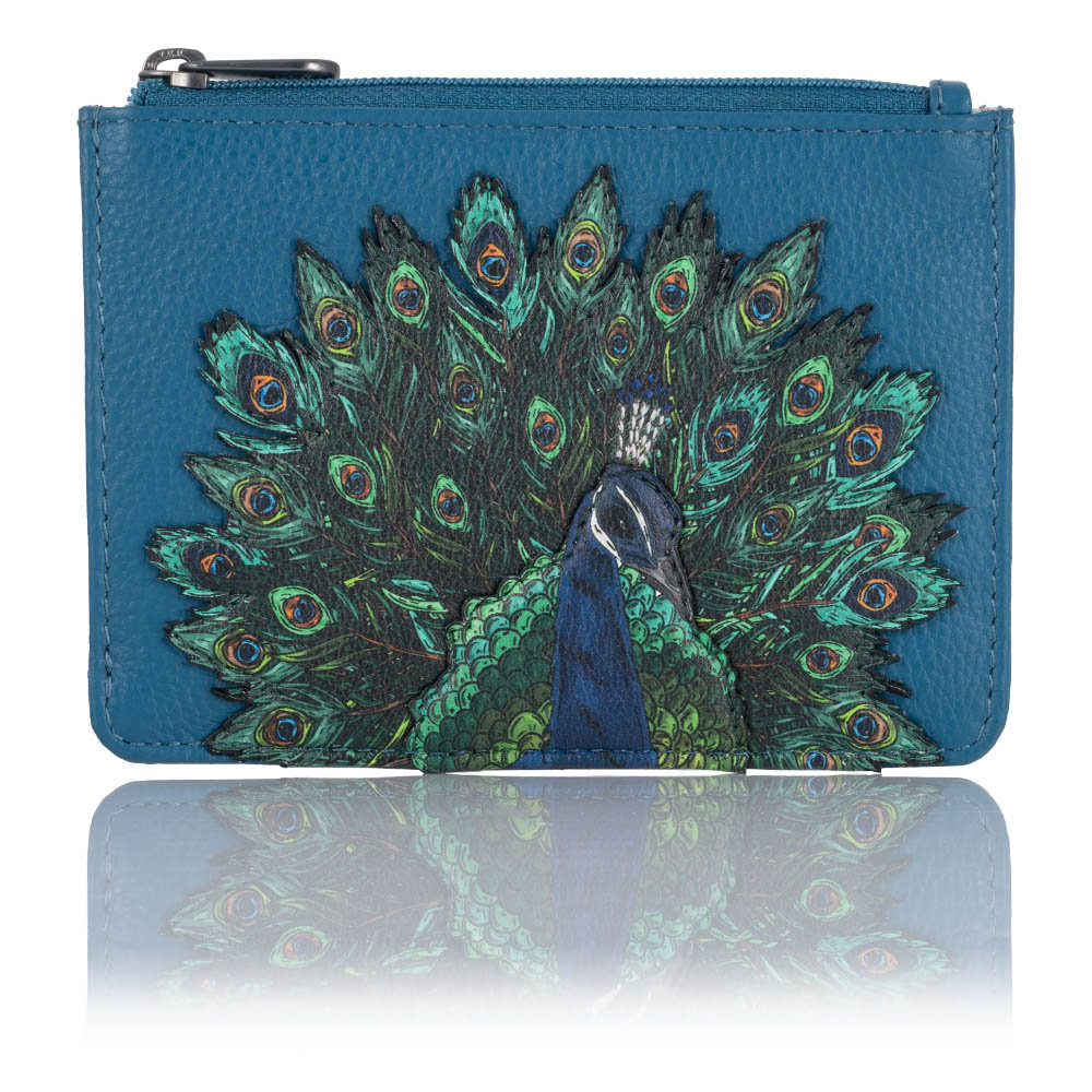 Skórzana bilonówka Pawie Pióra Yoshi Y1321