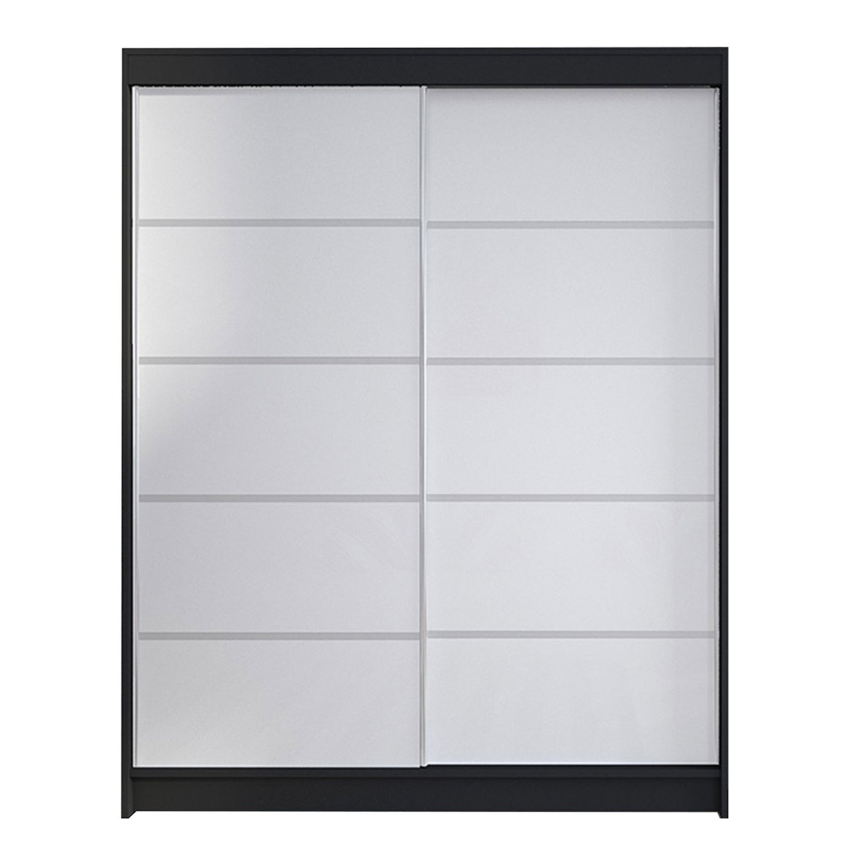 Szafa z drzwiami przesuwnymi Camino IV, Czarny / Biały
