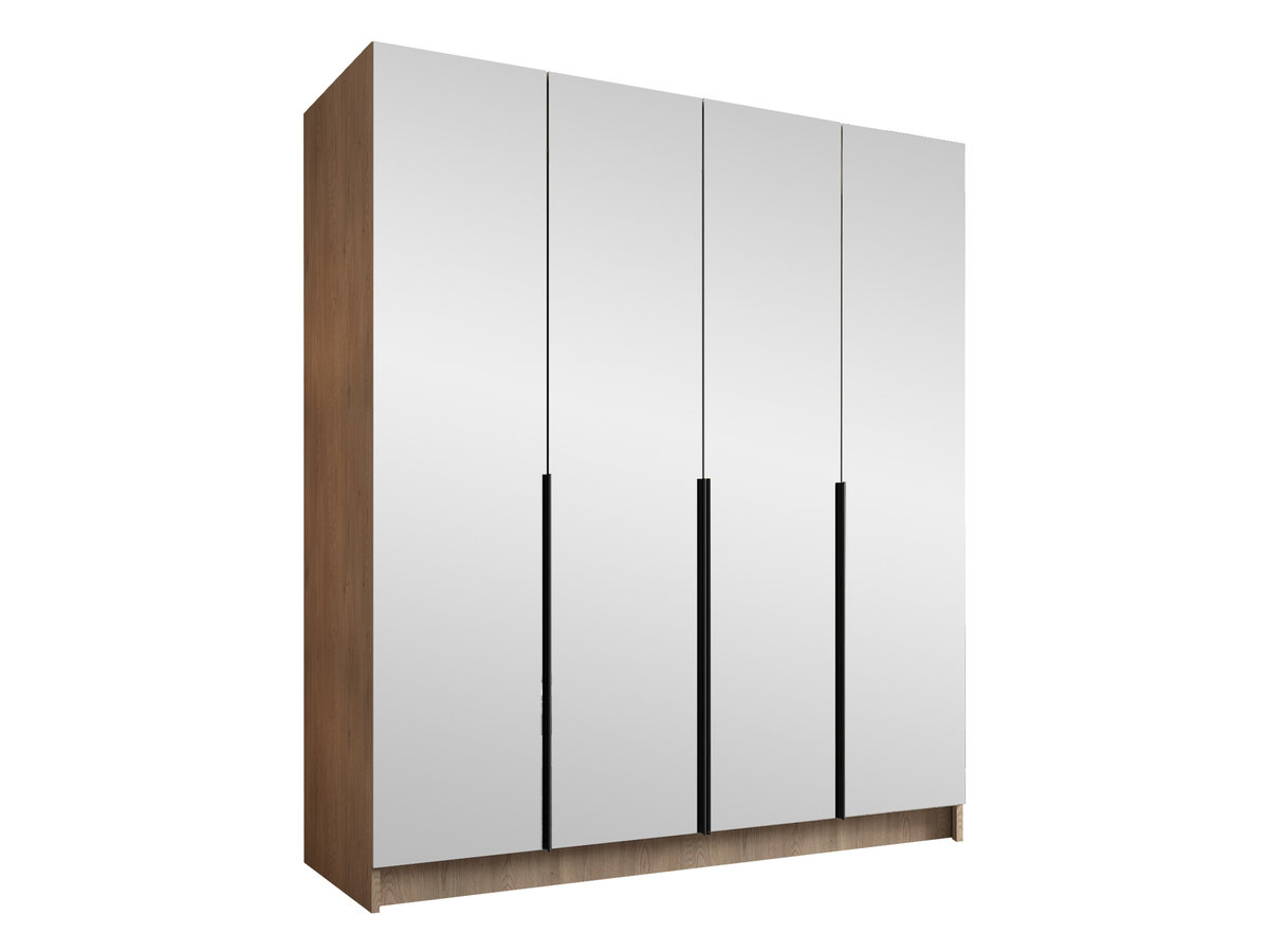 Szafa z lustrem Santi III, Dąb Cremona / Dąb Cremona + Czarny