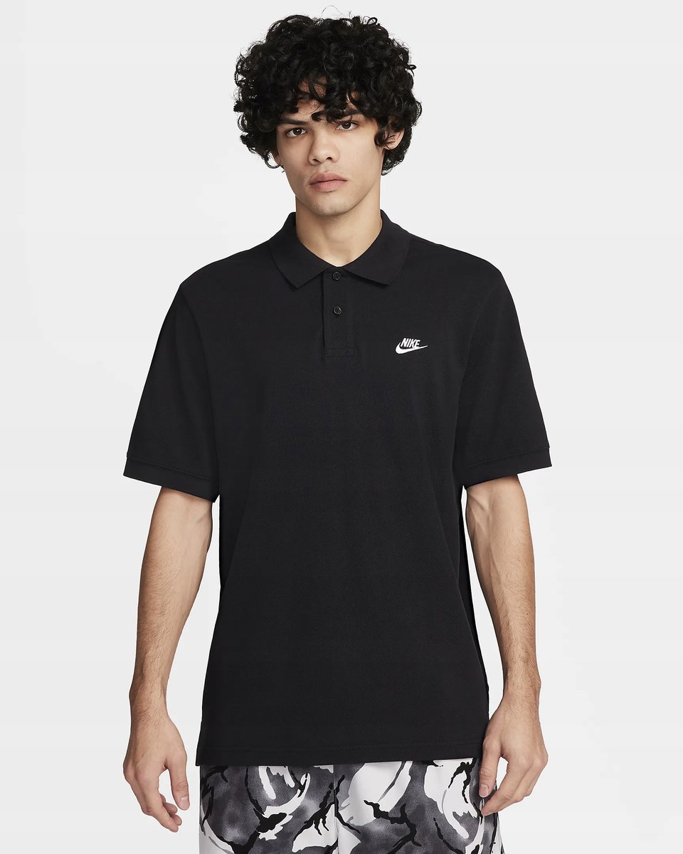 Nike Club Męska koszulka polo z krótkim rękawem FN3894-010 czarna XL