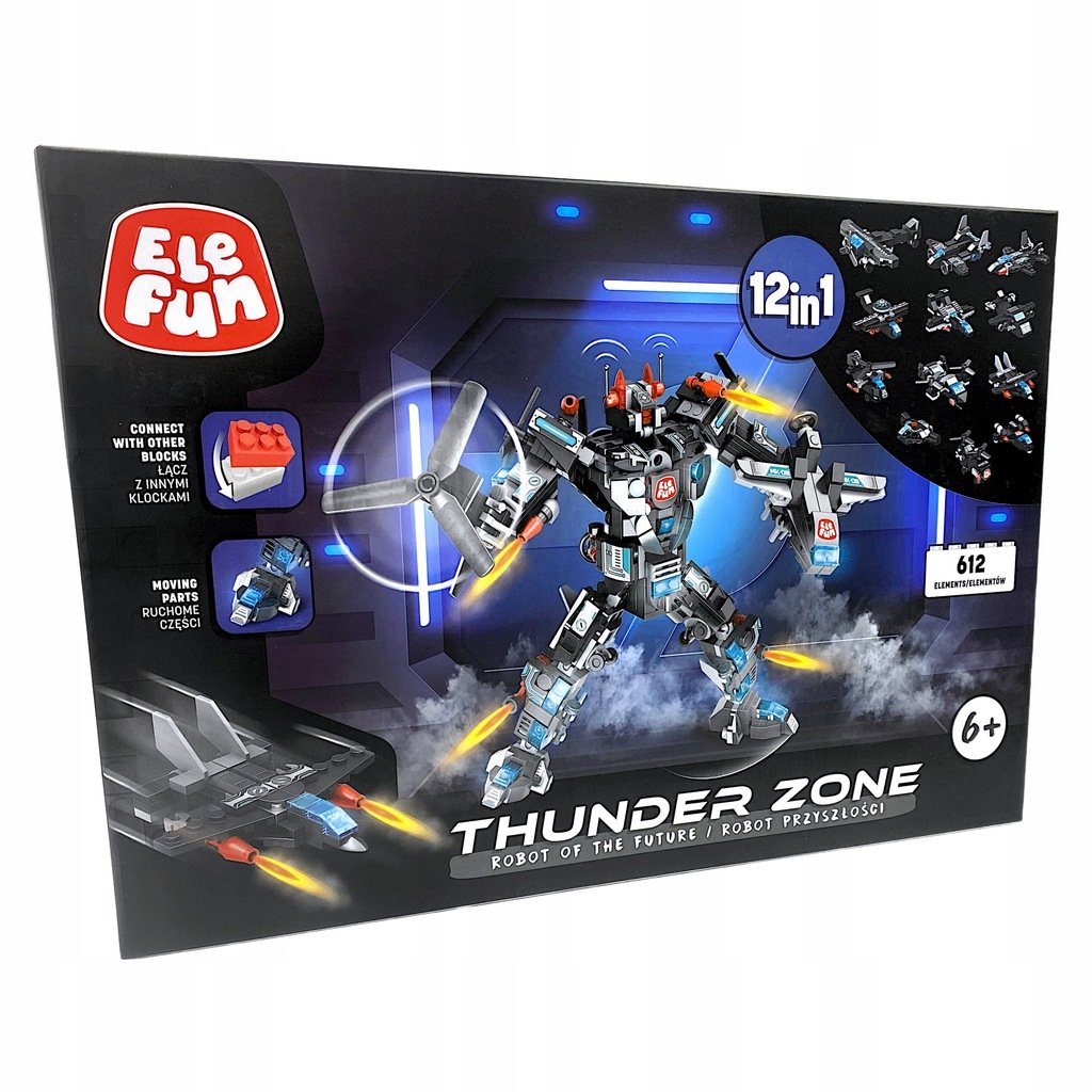 Elefun Klocki 612El. Robot Przyszłości 12 w1 wiek 6+
