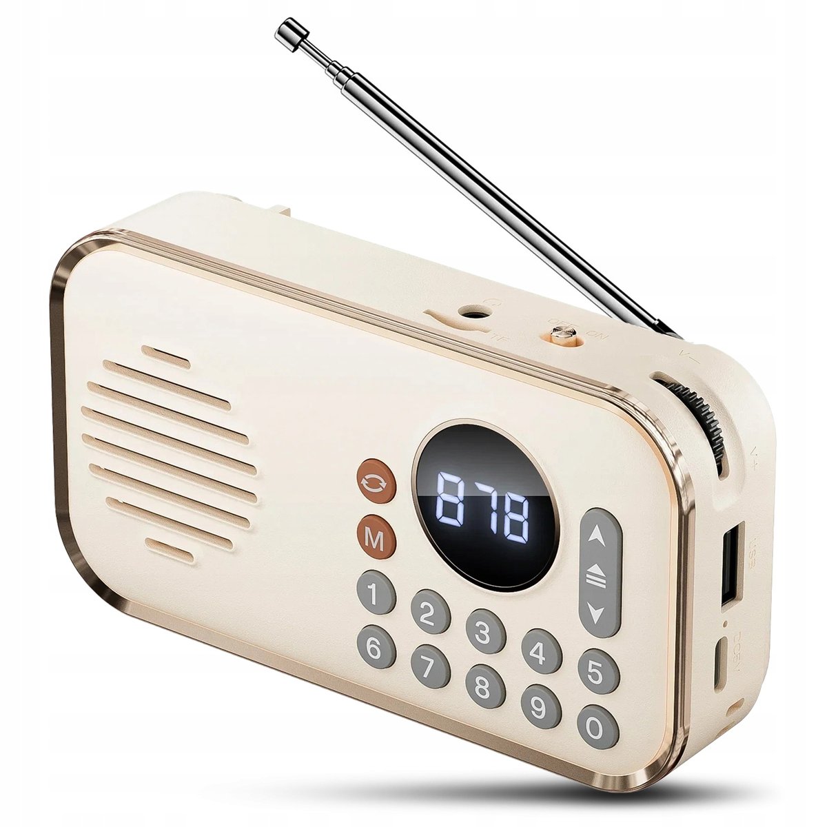 GŁOŚNIK PRZENOŚNY BEZPRZEWODOWY BLUETOOTH RADIO FM USB AUX MP3 NA PREZENT