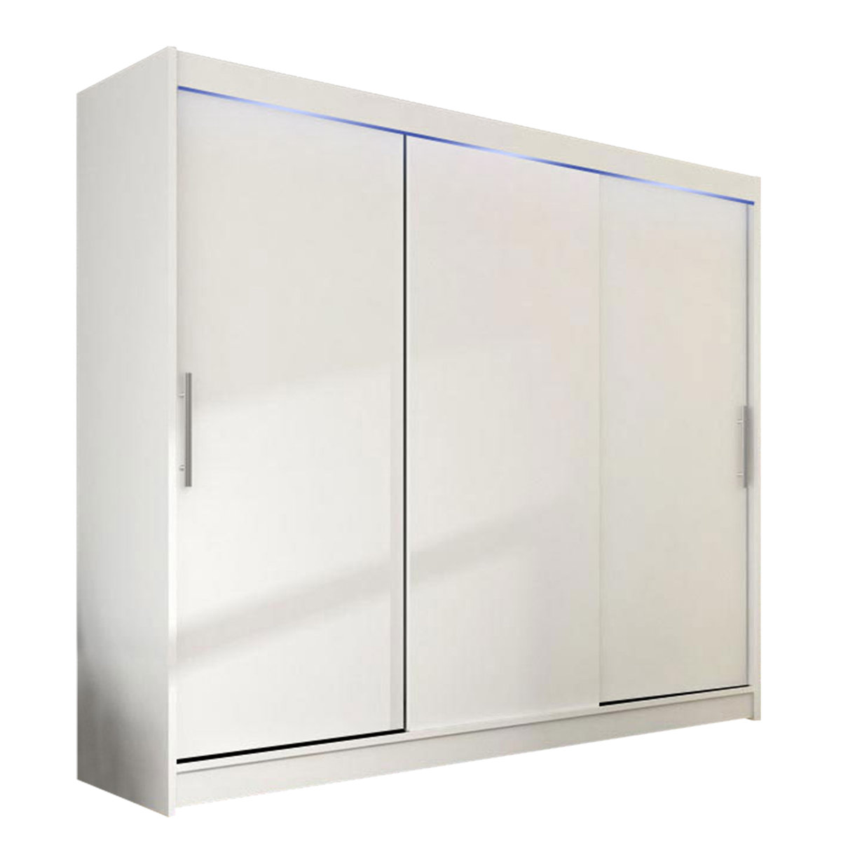 Szafa z drzwiami przesuwnymi Aston II z oświetleniem RGB, Biały