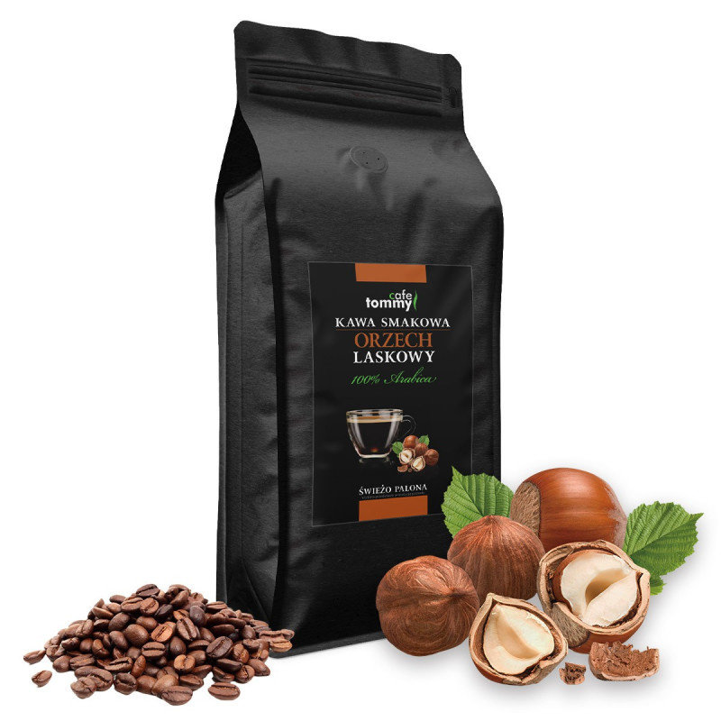 Kawa orzech laskowy arabica 1 kg ziarno Tommy cafe
