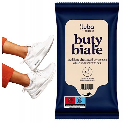 LUBA chusteczki do czyszczenia białych BUTÓW podeszw ściereczki buty 15 SZT