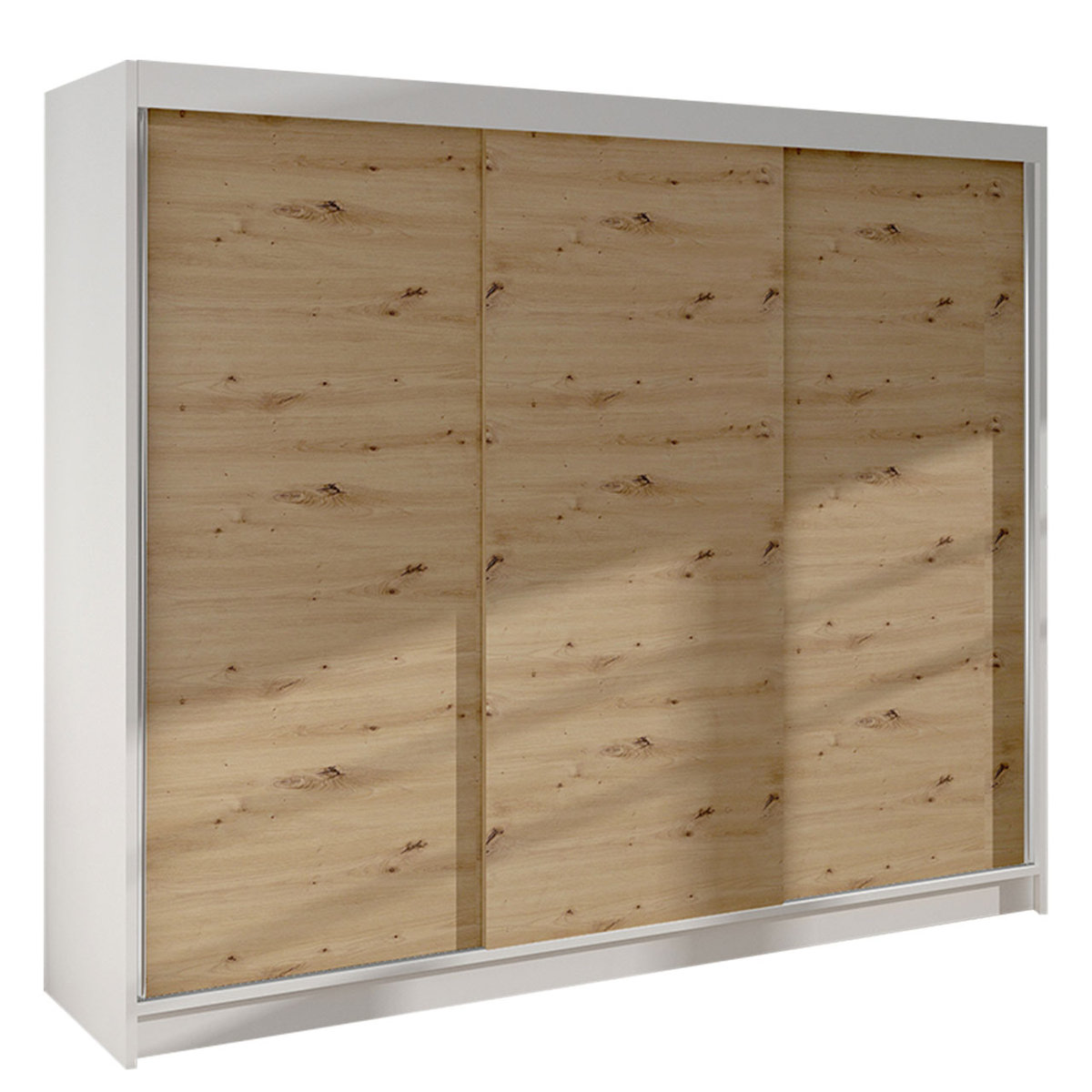 Szafa z drzwiami przesuwnymi Derby II, Biały / Dąb Artisan