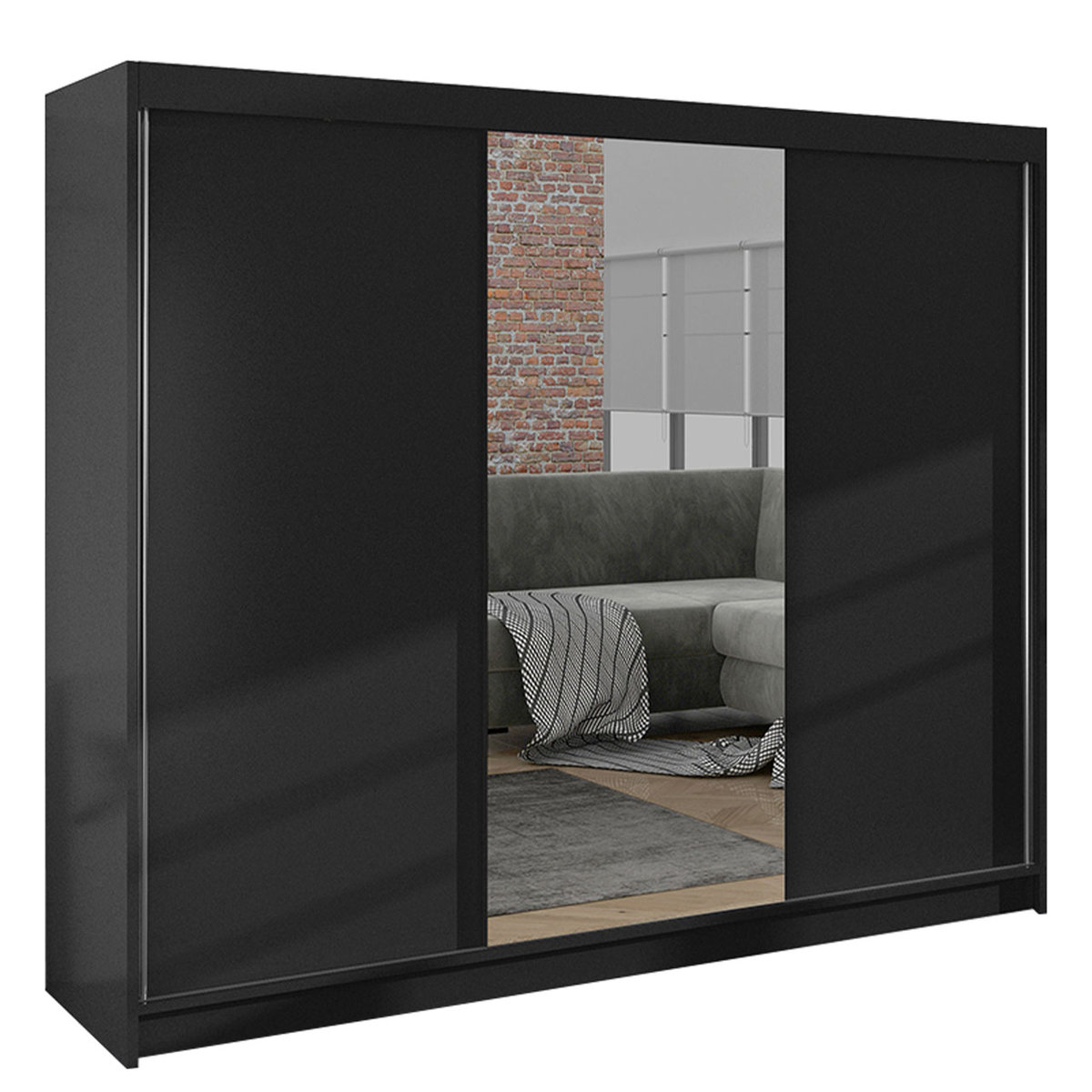Szafa z drzwiami przesuwnymi Derby I, Czarny