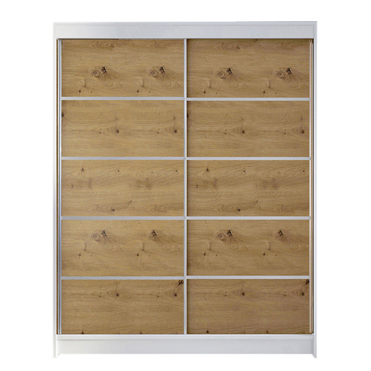 Szafa z drzwiami przesuwnymi Camino IV, Biały / Dąb Artisan