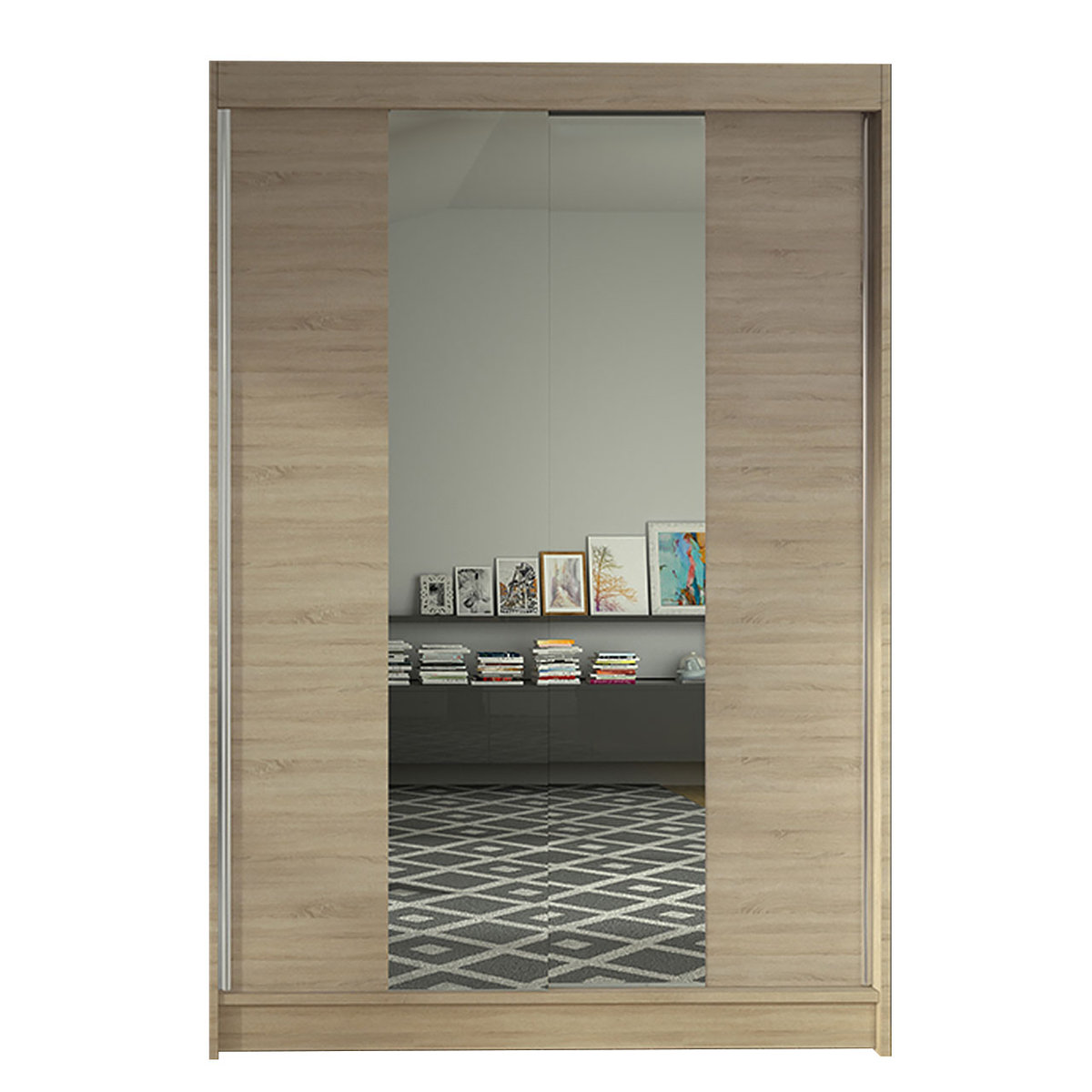 Szafa z drzwiami przesuwnymi Lino II, Dąb Sonoma