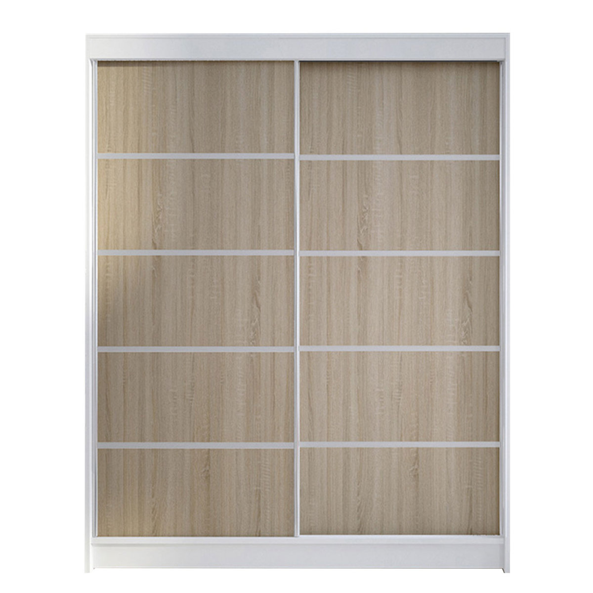 Szafa z drzwiami przesuwnymi Camino IV, Biały / Dąb Sonoma