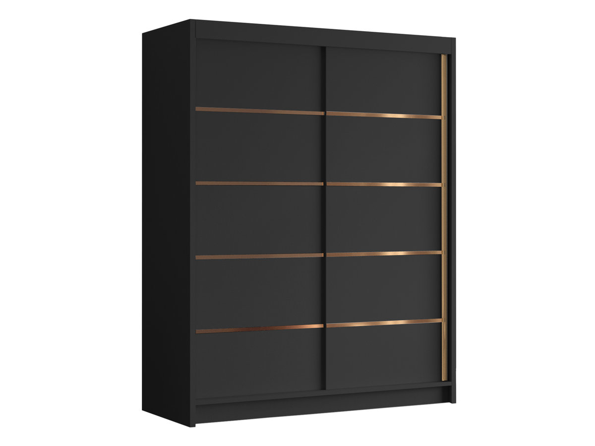 Szafa przesuwna Flavio IV 150, Czarny / Biały