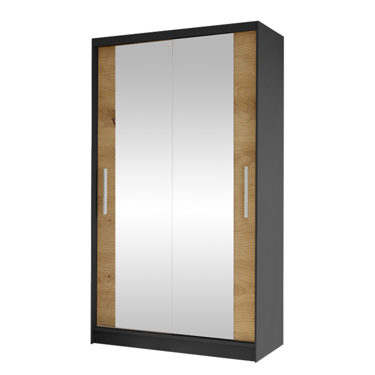 Szafa z drzwiami przesuwnymi Costa VII, Czarny / Dąb Artisan