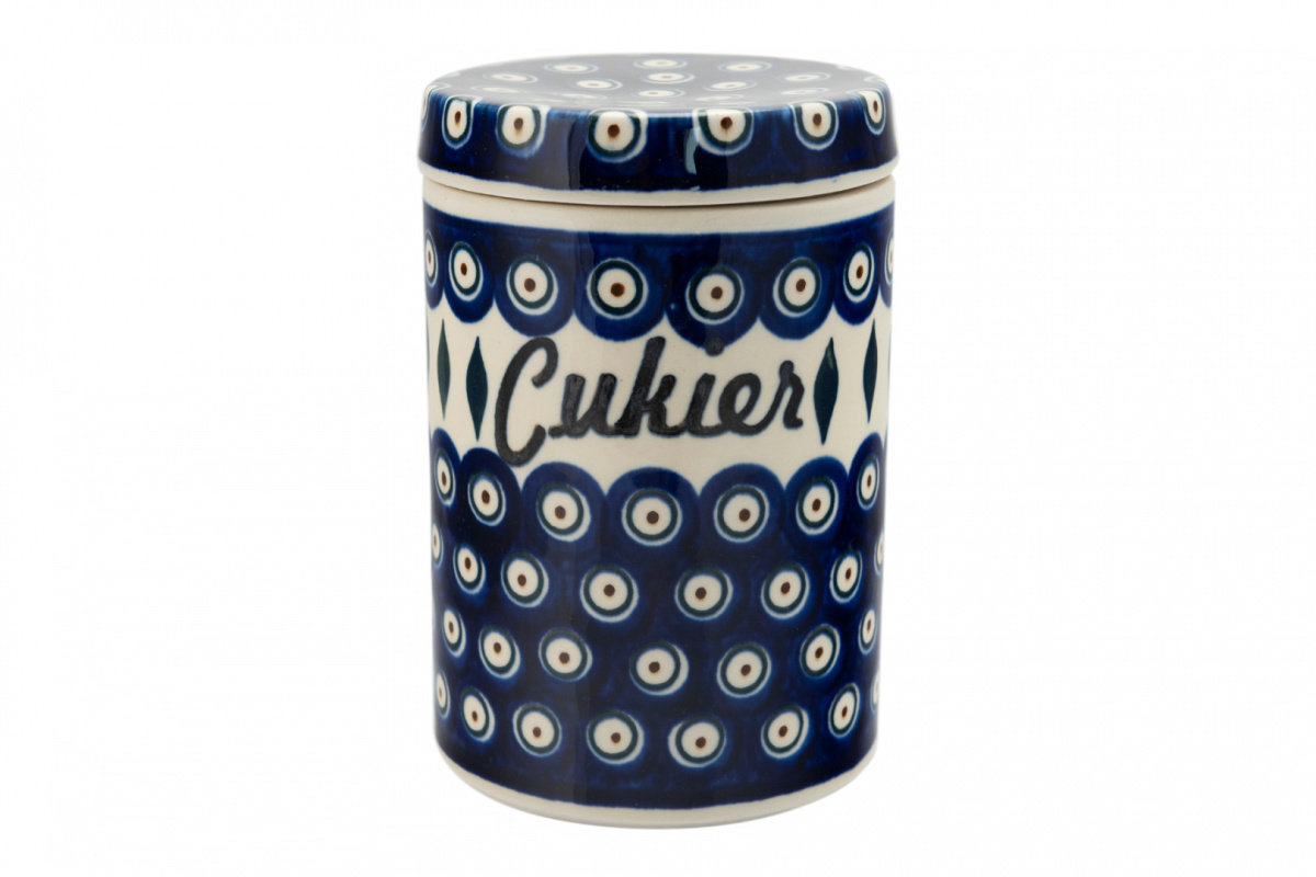 Pojemnik na cukier stemple kółka Bolesławiec