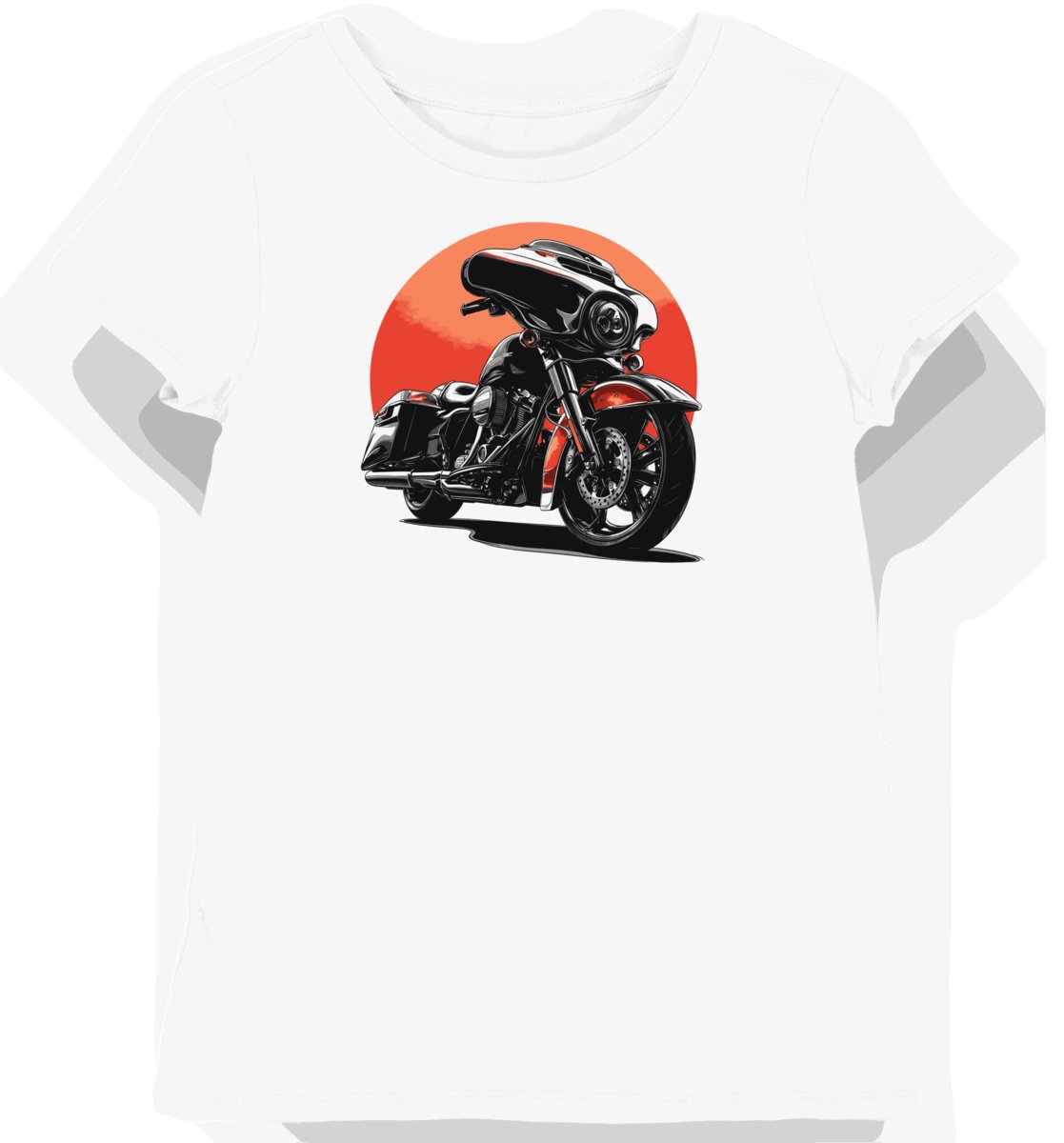 Koszulka damska biała z eleganckim motywem motocykla XS