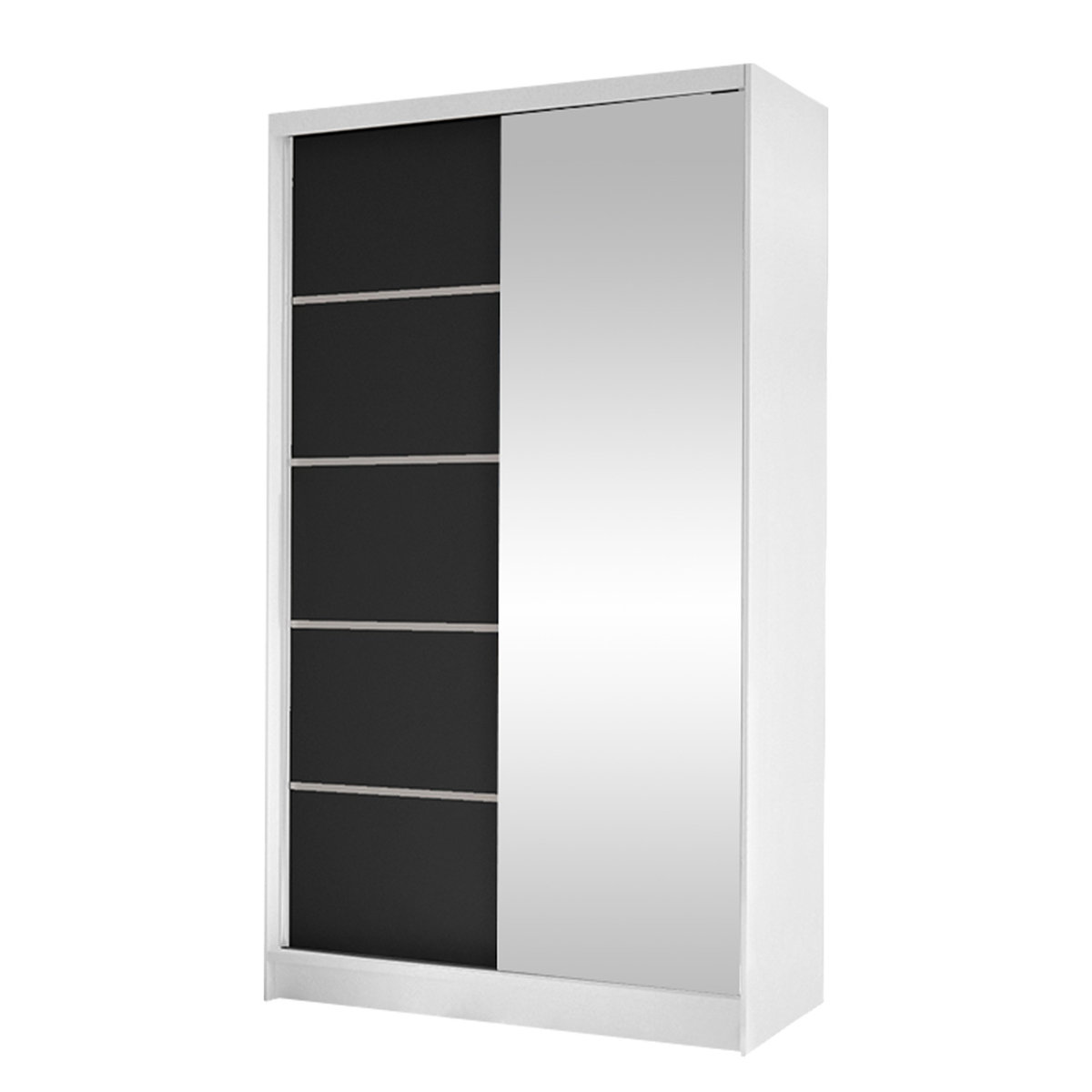 Szafa z drzwiami przesuwnymi Diego III, Biały / Czarny