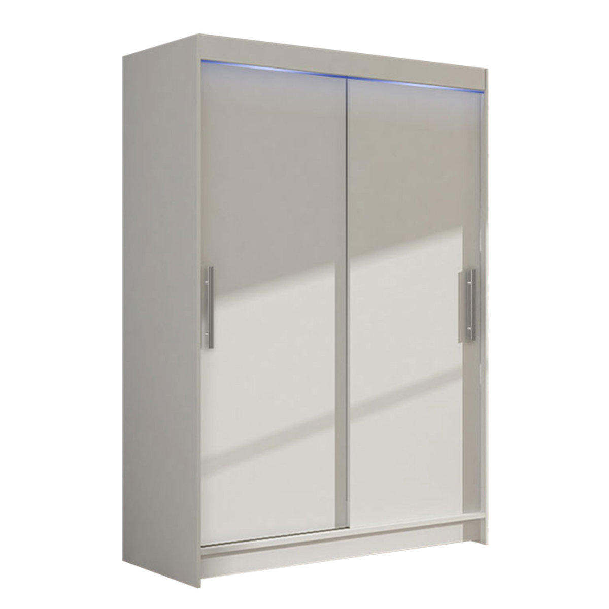 Szafa z drzwiami przesuwnymi Aldo I z oświetleniem RGB, Biały