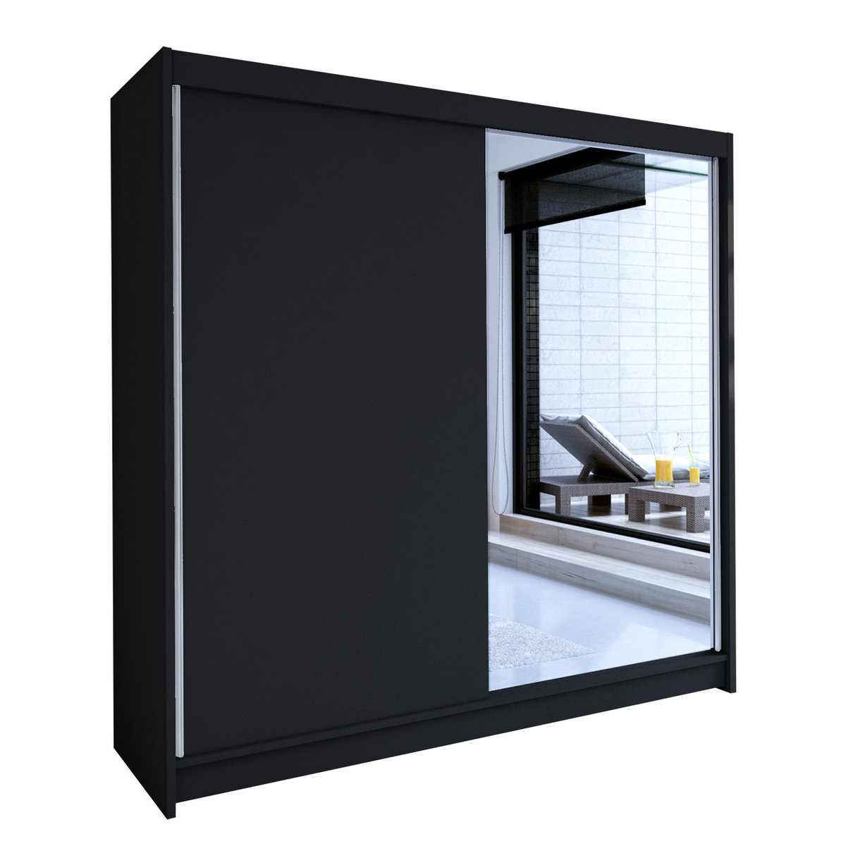 Szafa z drzwiami przesuwnymi Talin I, Czarny