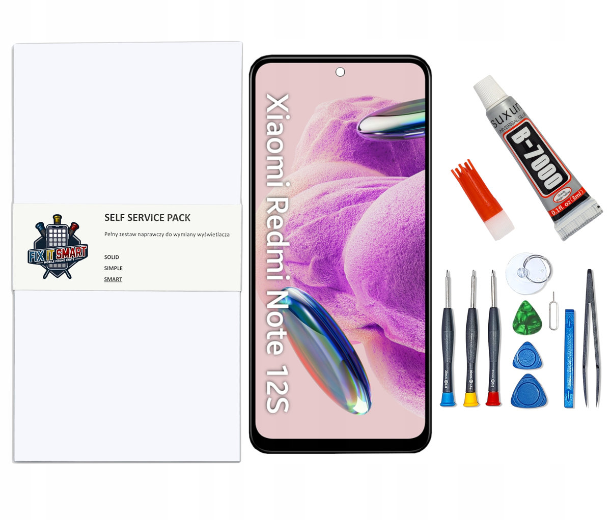 WYŚWIETLACZ EKRAN LCD ZESTAW NAPRAWCZY SAMODZIELNA WYMIANA WYŚWIETLACZA EKRANU XIAOMI REDMI NOTE 12S ORYGINAŁ RAMKA