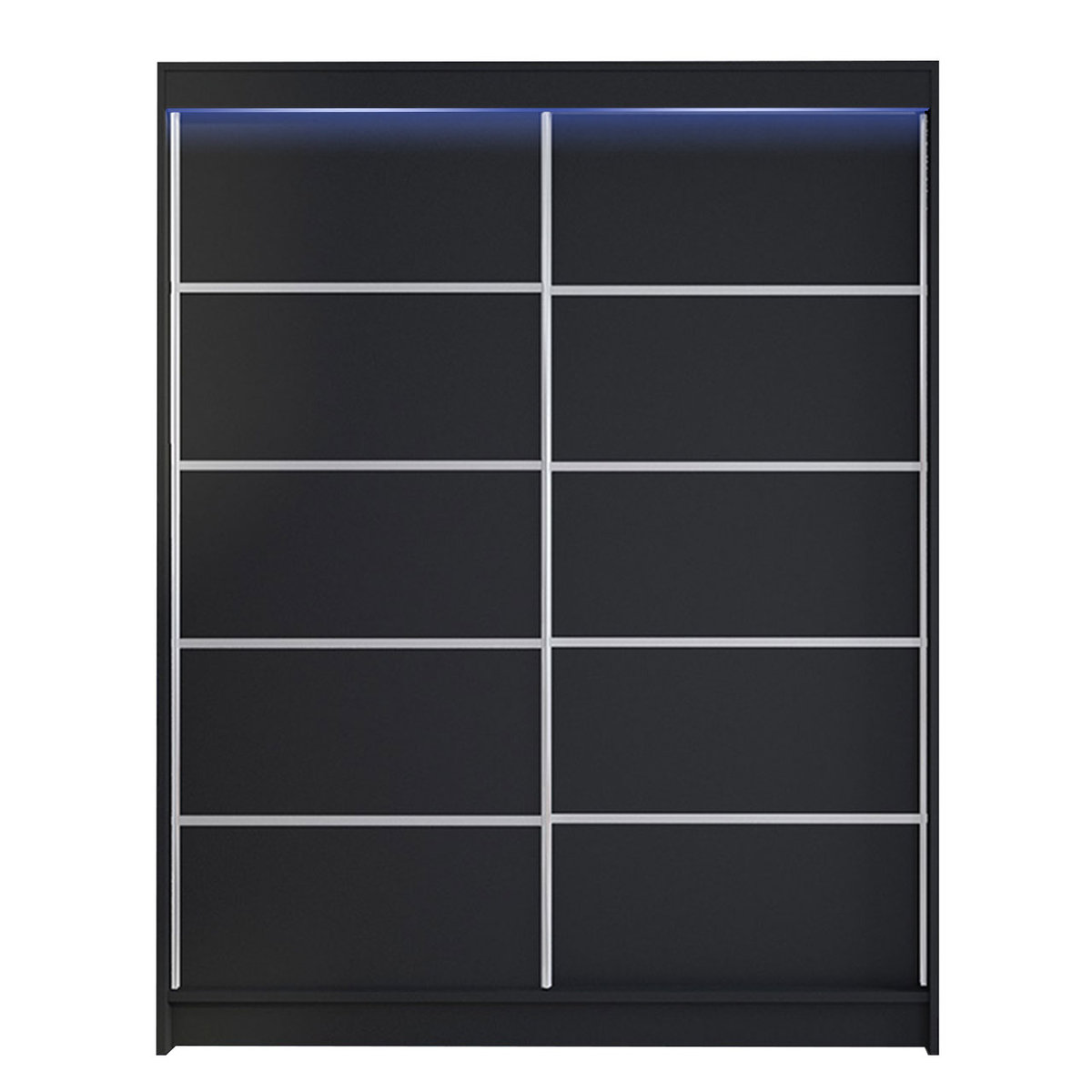 Szafa z drzwiami przesuwnymi Camino IV z oświetleniem RGB, Czarny