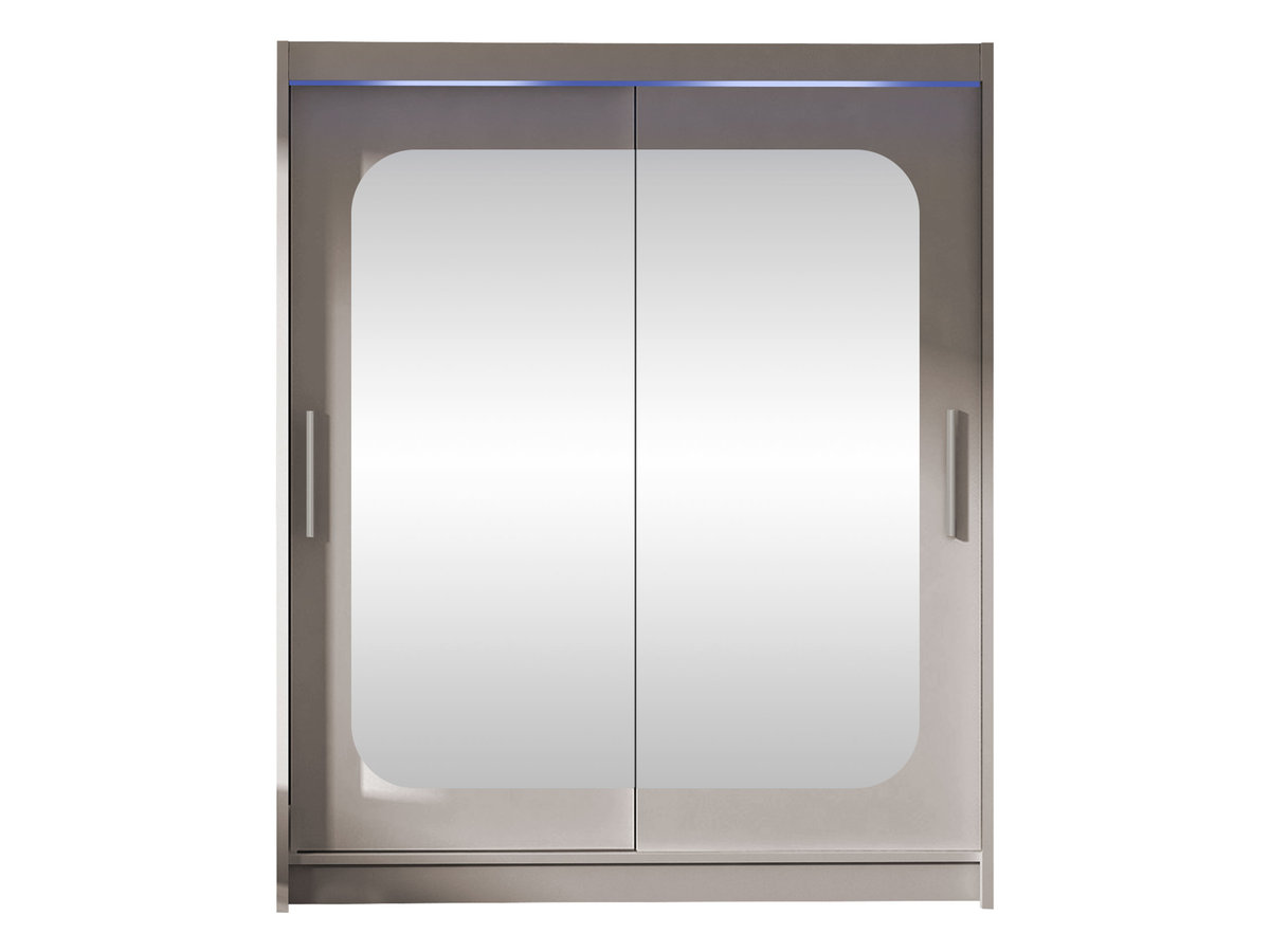 Szafa z drzwiami przesuwnymi Westa XII z oświetleniem RGB, Kaszmir / Lustro