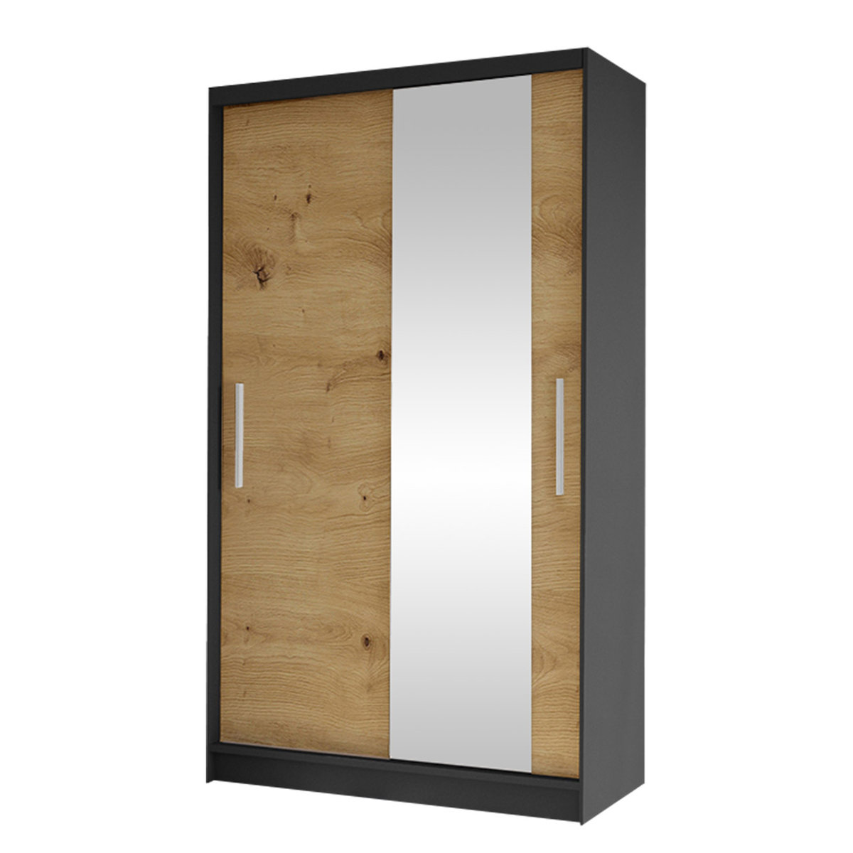 Szafa z drzwiami przesuwnymi Costa VI, Czarny / Dąb Artisan
