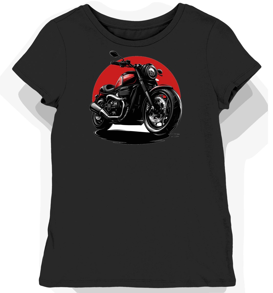 Koszulka damska czarna z Nadrukiem Stylowej Moto Guzzi California XS