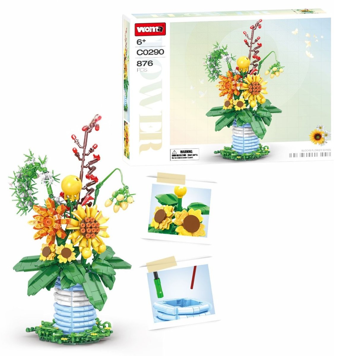 Stwórz swój własny bukiet – 962 elementy dla kreatywnej zabawy!