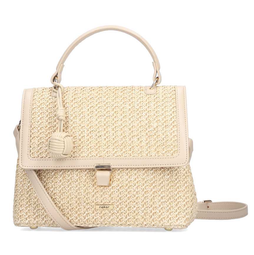 Rieker H1606-60 BEIGE torebka damska beżowa pleciona