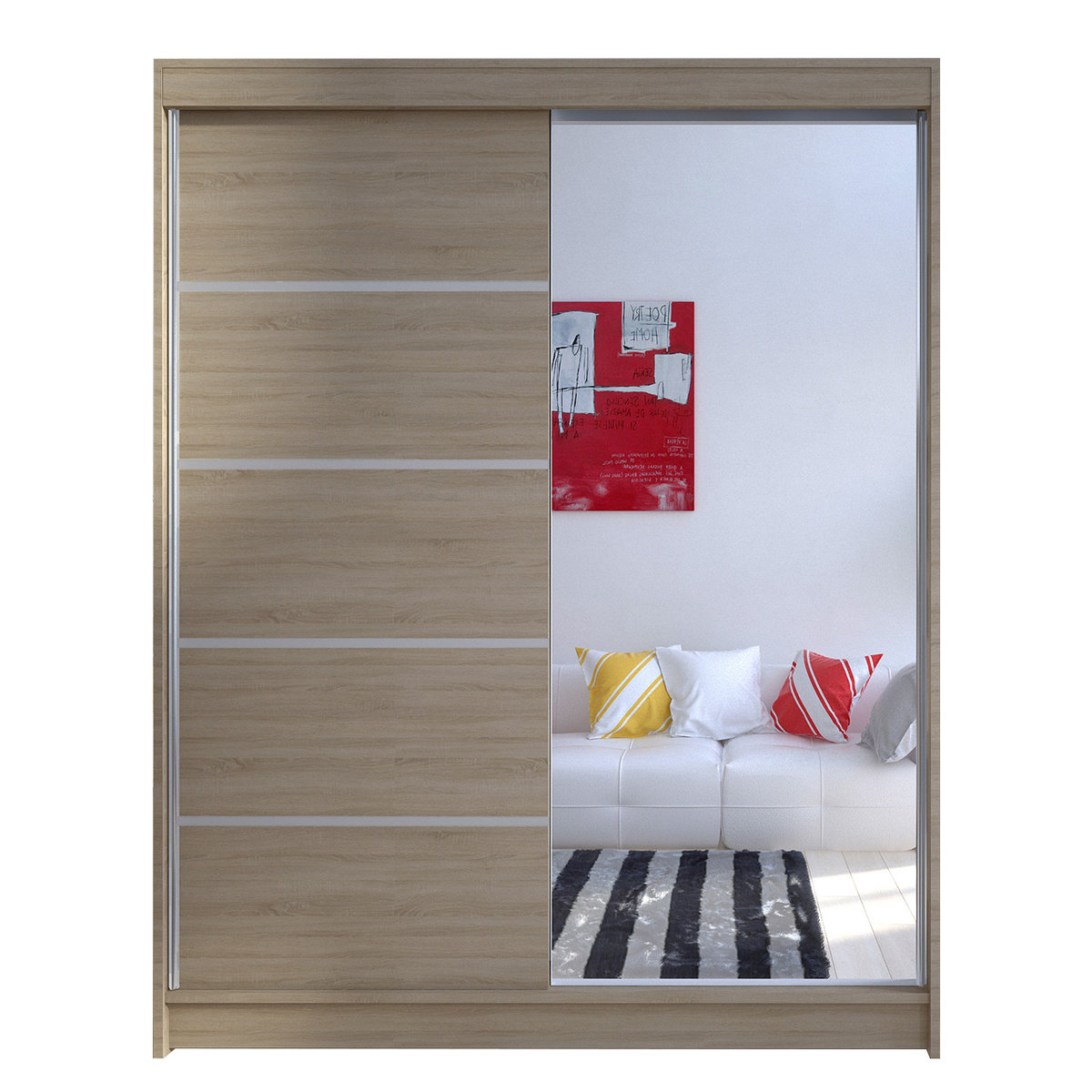 Szafa z drzwiami przesuwnymi Camino III, Dąb Sonoma