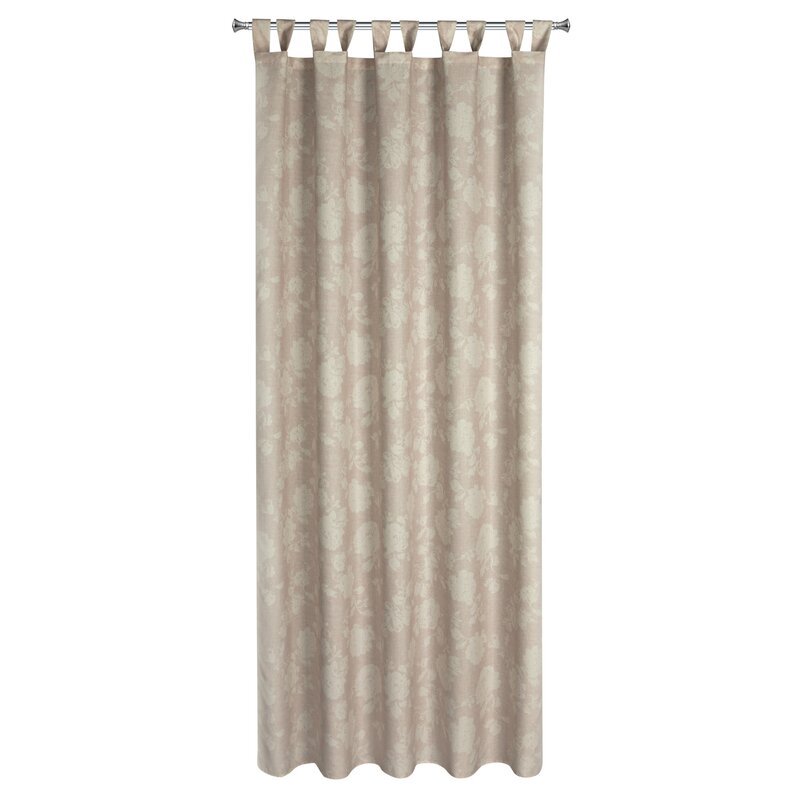 Zasłona gotowa 155x220 Garden pudrowa do ogrodu wodoodporna mocowana na szelki/rzep