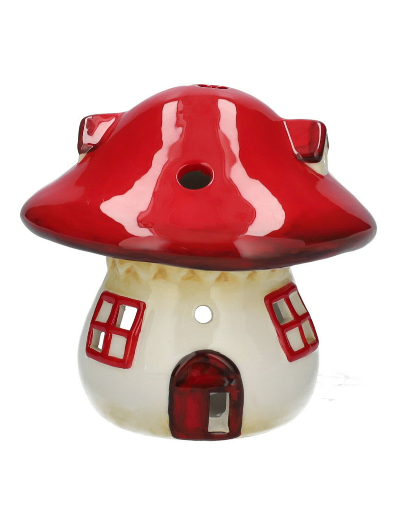 Świecznik grzybek ceramika prezent święta ozdoba