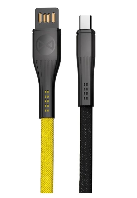Forever Core Kabel Extreme Usb - Usb-C 1,0 M 3A Czarno-Żółty