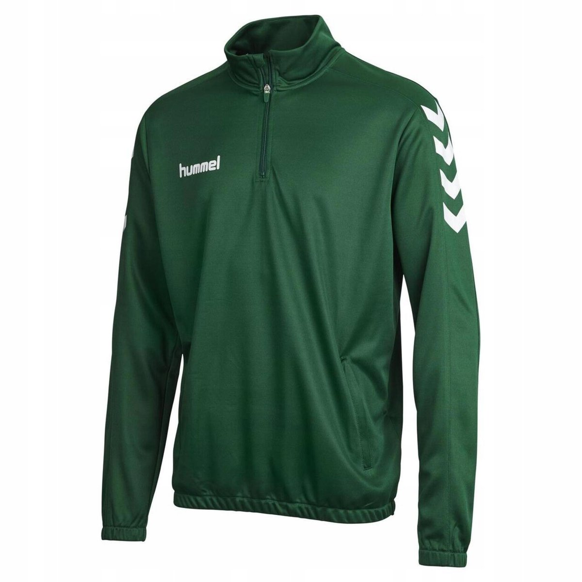 Bluza dziecięca sportowa zamek zielona Hummel Core 1/2 Zip Sweat r.164-176