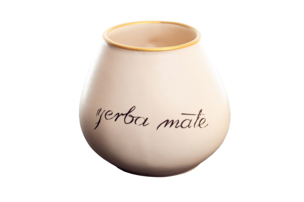 NACZYNIE KUBEK TYKWA DO YERBA MATE HERBATY KREM