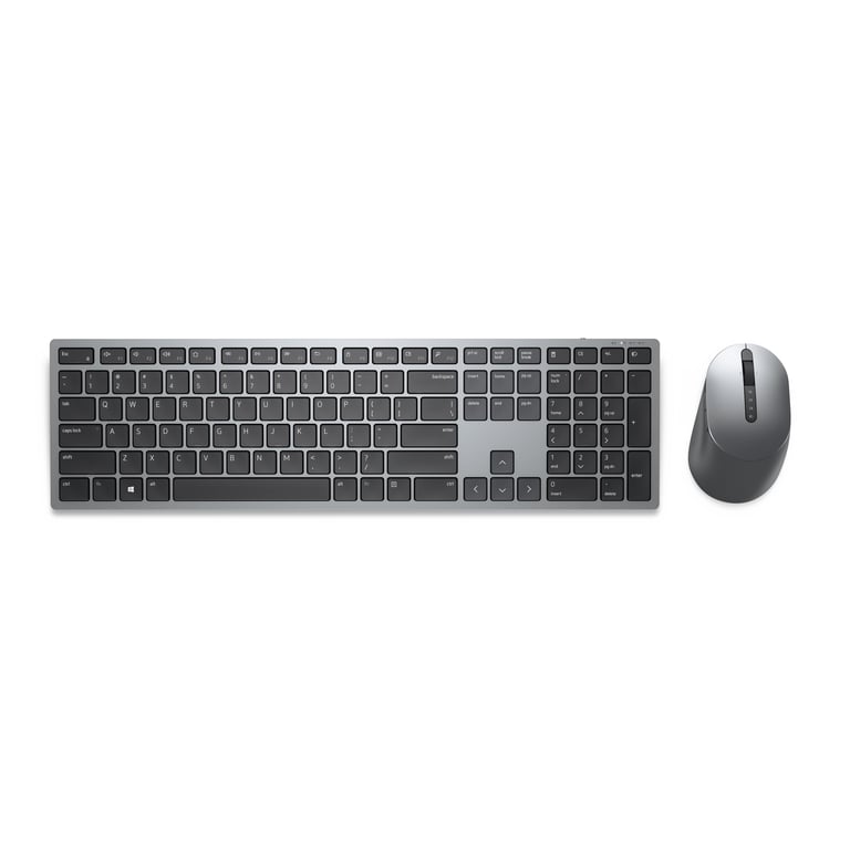 DELL KM7321W klawiatura Dołączona myszka Biuro RF Wireless + Bluetooth AZERTY Francuski Szary, Tytan KM7321WGY-FR KM7321WGY-FR